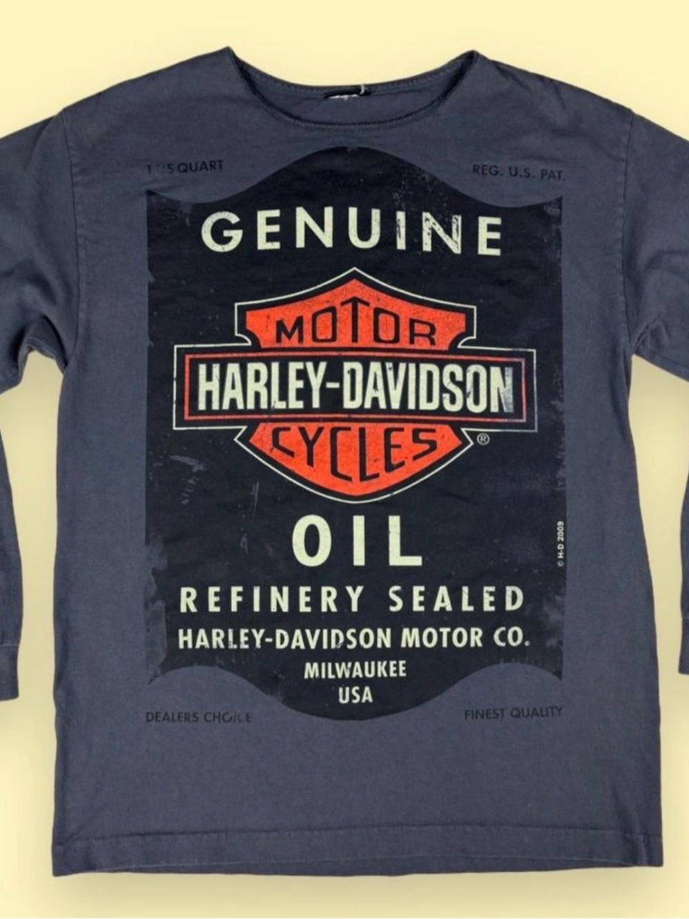 2009 Harley-Davidson Double Sides Graphic Long Sleeve T-shirt